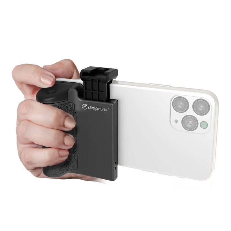 DigiPower Pocket Grip Stabilizer with Wireless Shutter Remote & Table-Top Mini Tripod for Mobile Phone, Works with iPhones & Android Smartphones for Filming YouTube, TikTok, & Instagram Videos, - Image 2